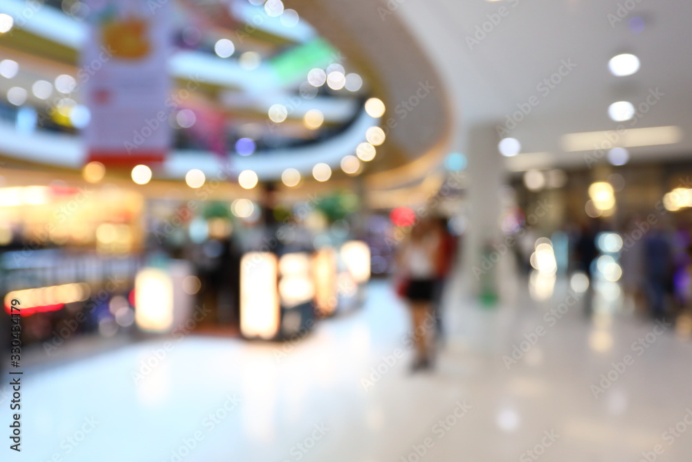 image blur background inside chopping mall department store