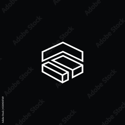  Minimal elegant monogram art logo. Outstanding professional trendy awesome artistic F initial based Alphabet icon logo. Premium Business logo White color on black background