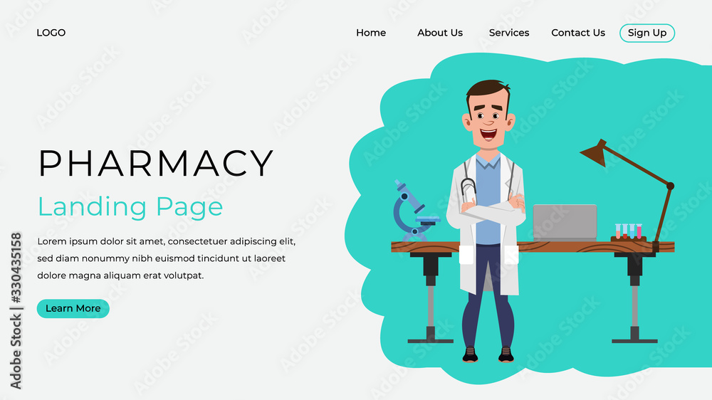 Pharmacy landing page