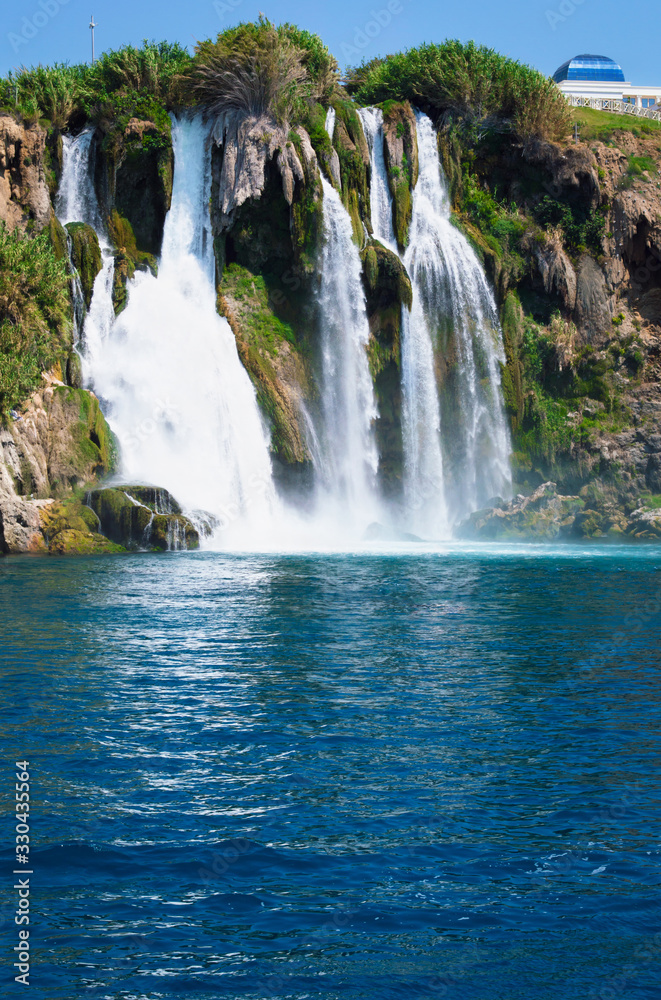 Beautiful landscape with a waterfall in Turkey.