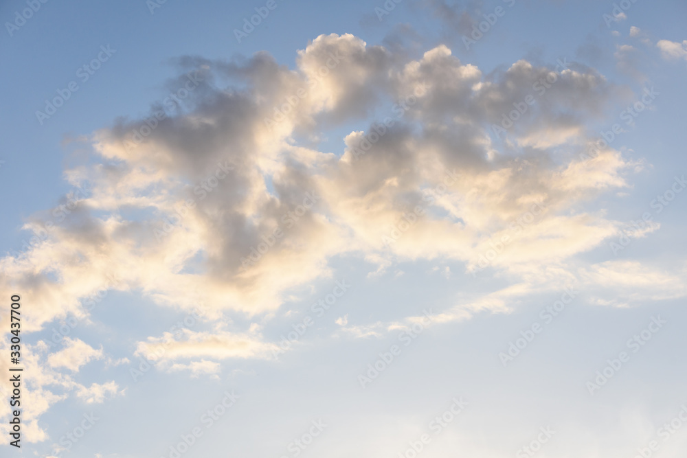 Blue sky with floating white clouds. The background. Blue sky with floating white clouds. The background.