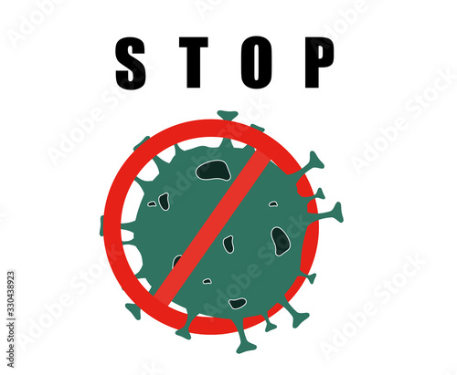 Coronavirus. Coronavirus 2019-nC0V. Stop coronavirus. The defeat of the virus. Vector illustration