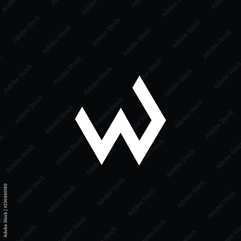 Minimal elegant monogram art logo. Outstanding professional trendy awesome artistic W WP PW initial based Alphabet icon logo. Premium Business logo White color on black background Minimal elegant monogram art logo. Outstanding professional trendy awesome artistic W WP PW initial based Alphabet icon logo. Premium Business logo White color on black background