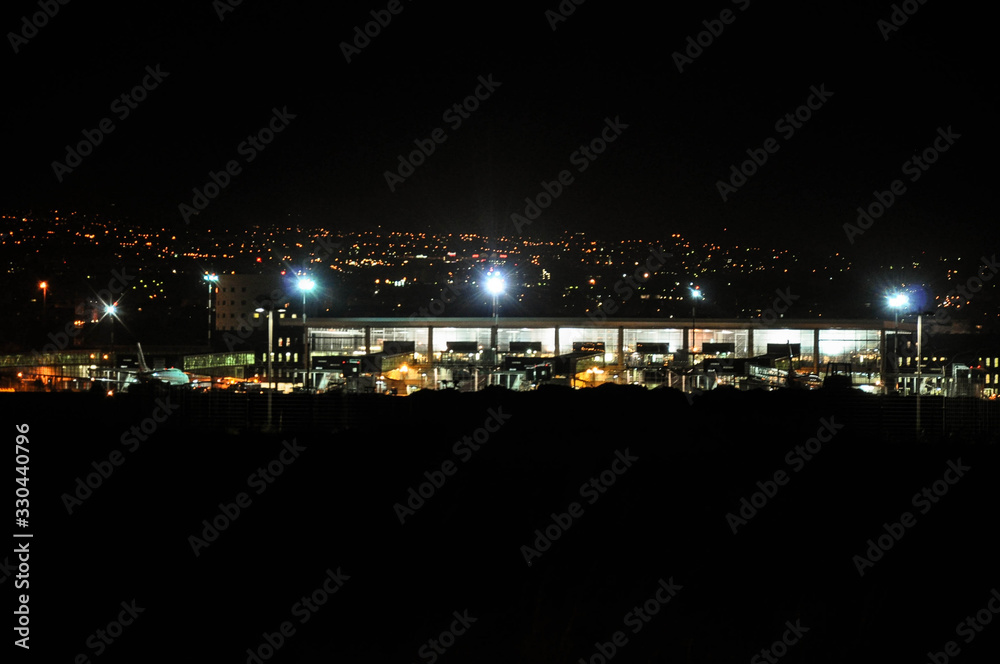 airport isolated night view Italy