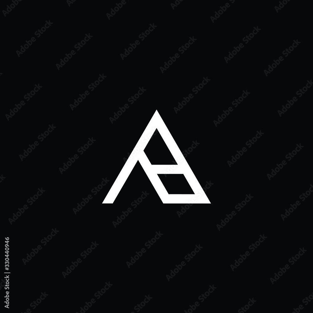 Minimal elegant monogram art logo. Outstanding professional trendy awesome artistic AB BA initial based Alphabet icon logo. Premium Business logo White color on black background Minimal elegant monogram art logo. Outstanding professional trendy awesome artistic AB BA initial based Alphabet icon logo. Premium Business logo White color on black background