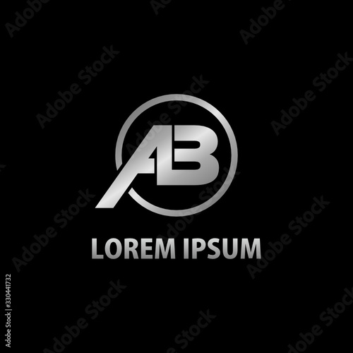 Letter AB logo design vector