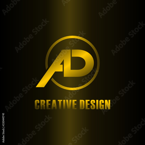 Letter AD logo design vector