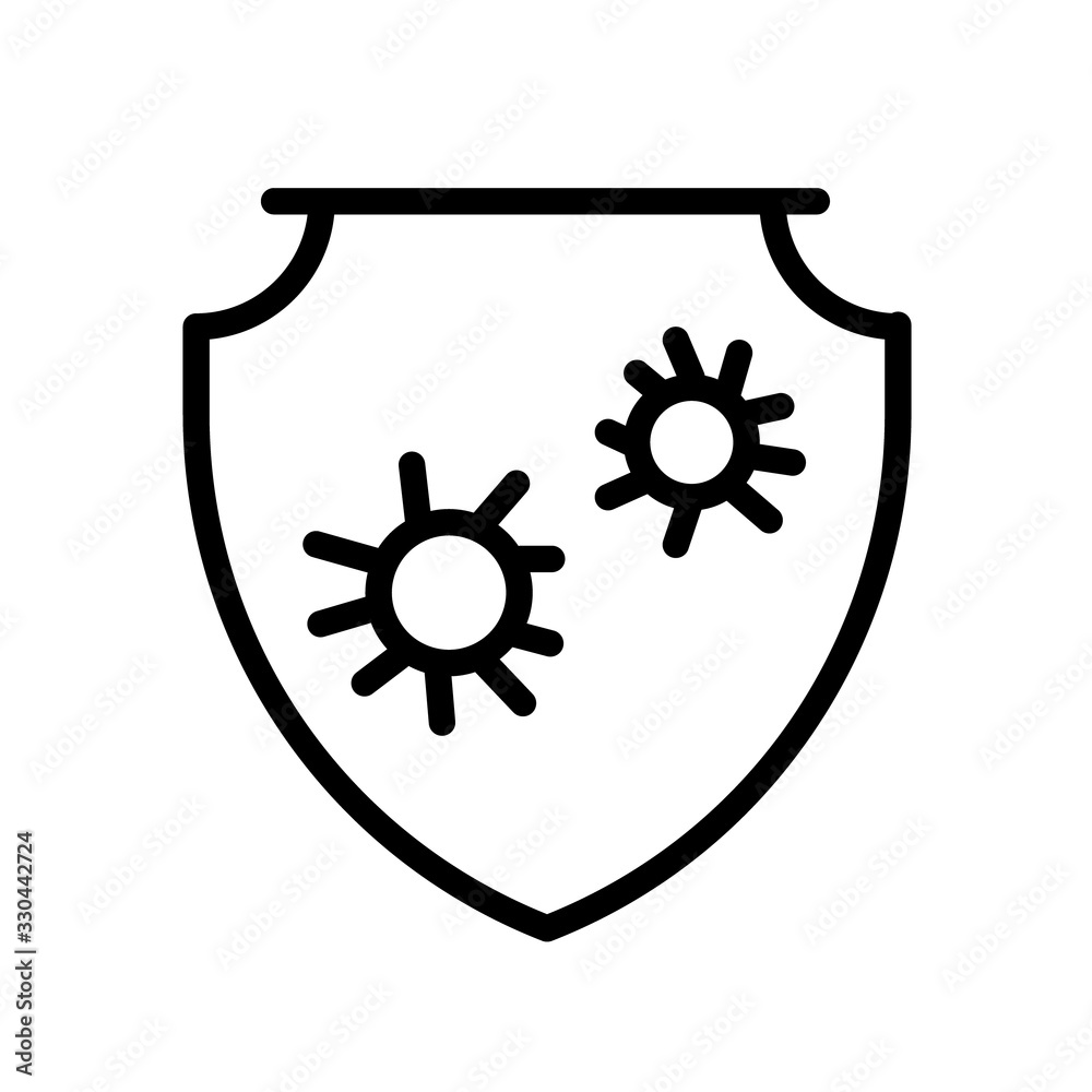Coronavirus protection outline vector icon isolated on white background. Coronavirus 2019-ncov line icon for web, mobile apps, ui design and print products. Symptoms and prevention of coronavirus