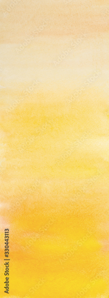 Yellow abstract gradient background. Template for summer, desert and sand modern vibrant wallpaper and backdrop. Watercolor illustration.