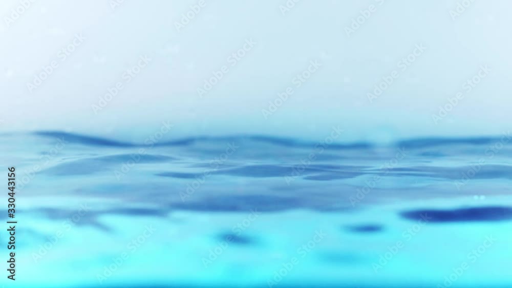 The clean water surface in slow motion fills the screen with water splashing shop the water drop and waving liquid surface with an air bubble. 1080p 29.97fps The clean water surface in slow motion fills the screen with water splashing shop the water drop and waving liquid surface with an air bubble. 1080p 29.97fps