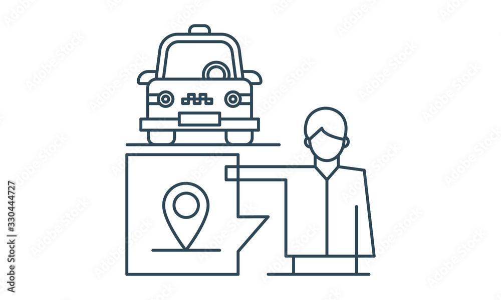 Passenger icon for flat style transportation services Passenger icon for flat style transportation services