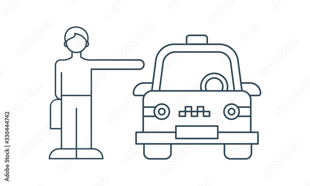 Passenger icon for flat style transportation services Passenger icon for flat style transportation services