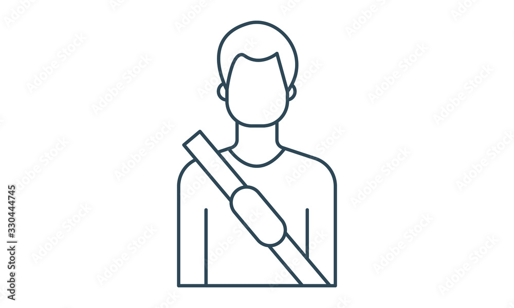 Passenger icon for flat style transportation services Passenger icon for flat style transportation services