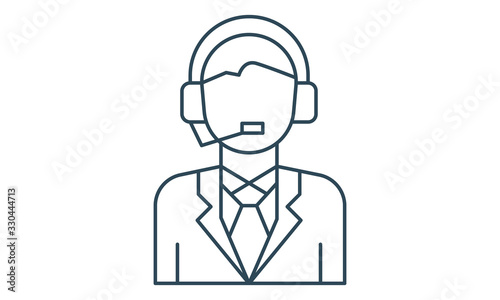 Operator icon for customer service and communication services