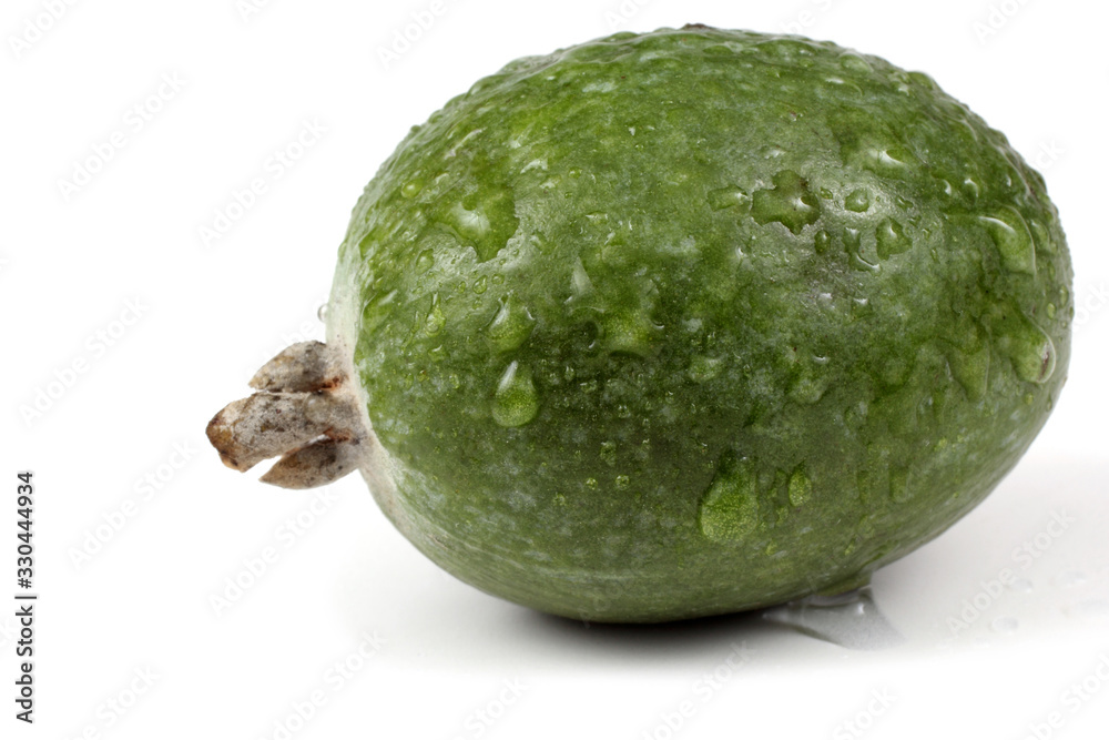 Wet feijoa fruit