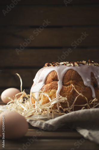 Easter baba cake with icing