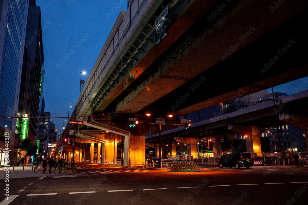 Fototapeta premium 道路のライトアップ