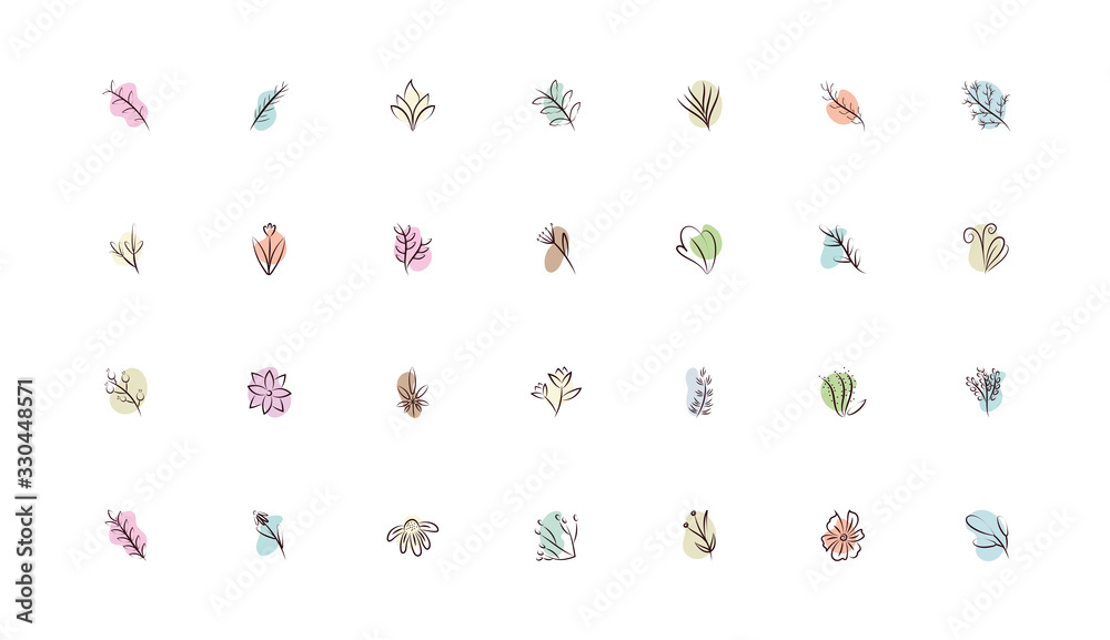 bundle of flowers hand draw style bundle of flowers hand draw style
