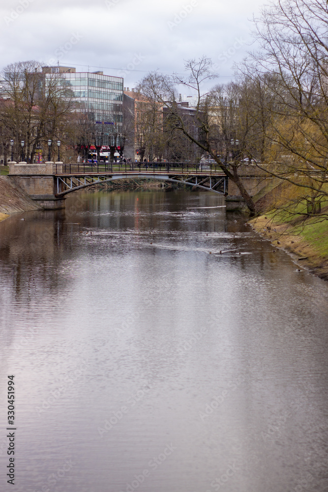 Beautiful buildings in Riga, Latvia. Walking in Riga in March 2020 Beautiful buildings in Riga, Latvia. Walking in Riga in March 2020