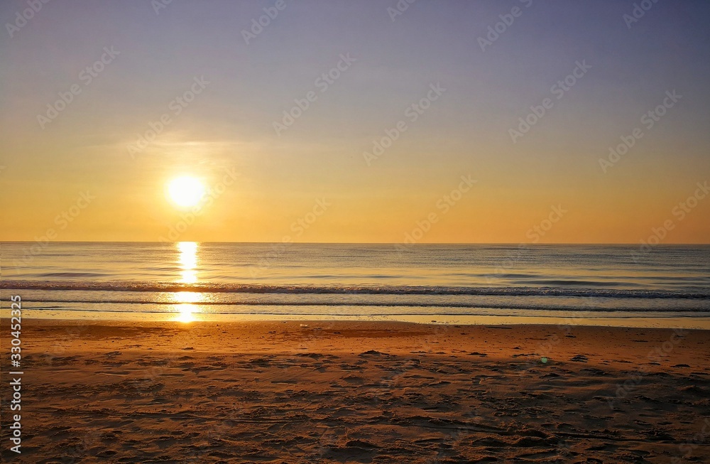 sunset on the beach