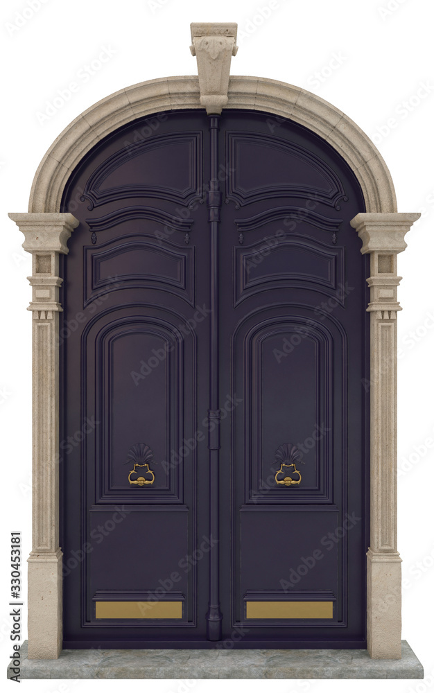 Naklejka premium Entrance with classic doors