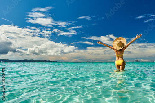 Girl on a beach at Philippines