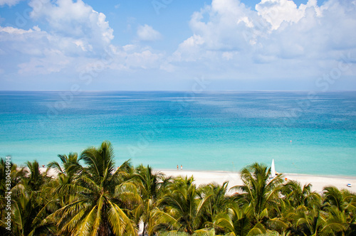 View to the beach and Straits of Florida, Varadero, Cuba