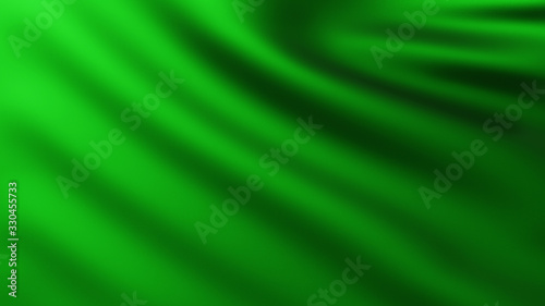 Large Green Flag fullscreen background in the wind