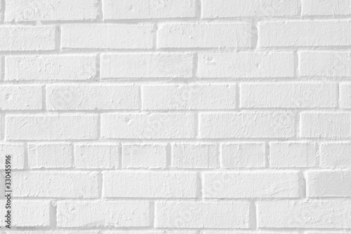 Abstract white background. White bricks texture. White rough wall surface.