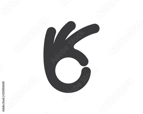 ok hand gesture vector illustration