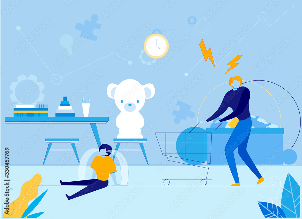 Hysterical Crying Child Rage and Father Ignoring him. Problems in Children Neurosis Behavior and Family Relationships. Hyperactivity and Attention Deficit Disorder. Flat Vector Cartoon Illustration. Hysterical Crying Child Rage and Father Ignoring him. Problems in Children Neurosis Behavior and Family Relationships. Hyperactivity and Attention Deficit Disorder. Flat Vector Cartoon Illustration.