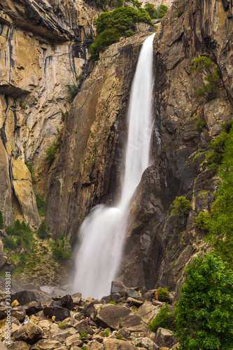View of the Yosemite Falls in Yosemite National Park  California  USA.