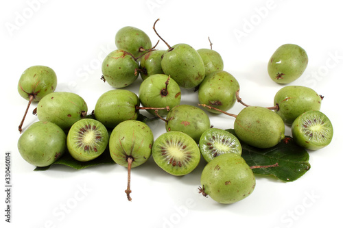 Little kiwies (actinidia kolomikta) photo