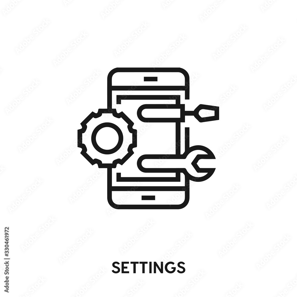 settings vector line icon. Simple element illustration. settings icon for your design. Can be used for web and mobile. settings vector line icon. Simple element illustration. settings icon for your design. Can be used for web and mobile.