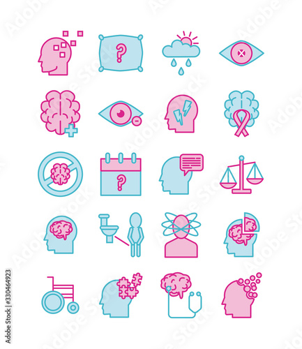 bundle of alzheimer set icons