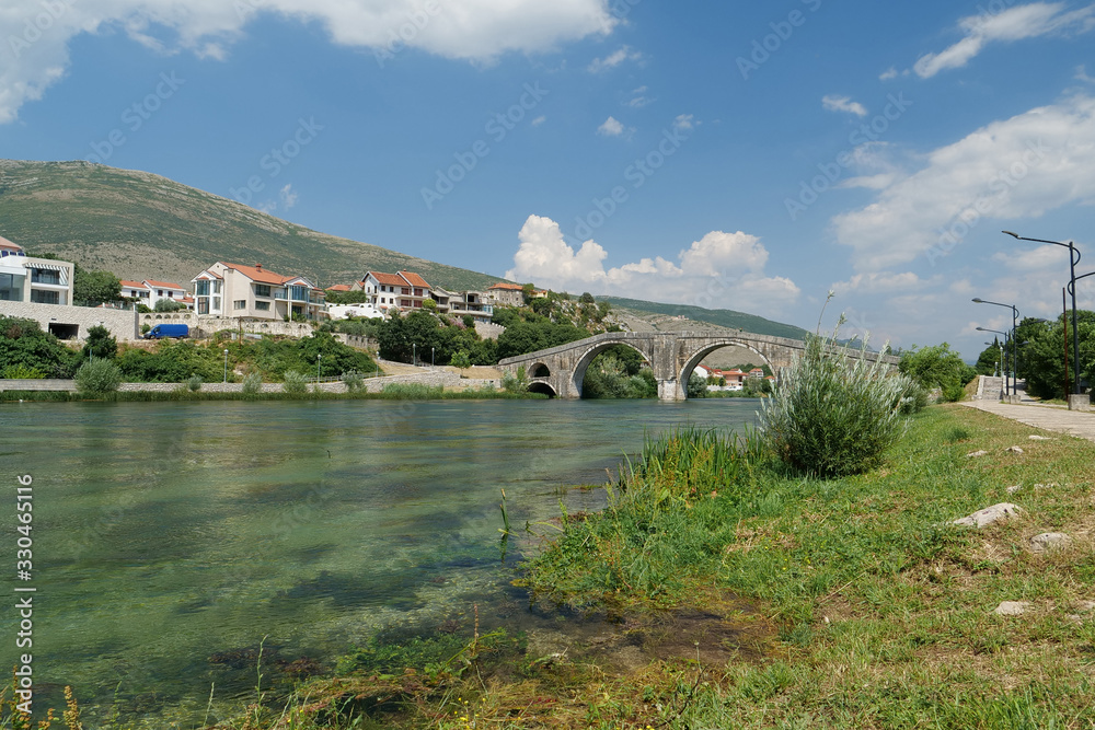 Perovic or Arslanagic bridge over Trebisnjica river, Bosnia and Herzegovina