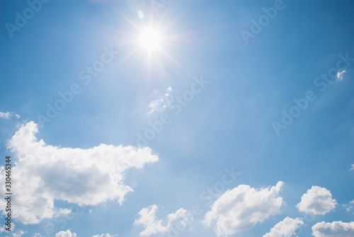 太陽と空と雲