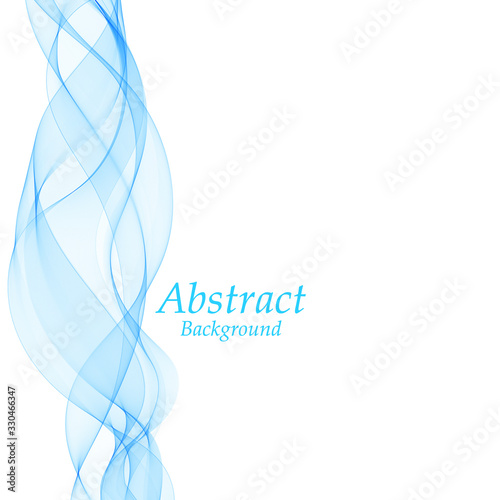 blue abstract wave. vector curved lines. presentation template