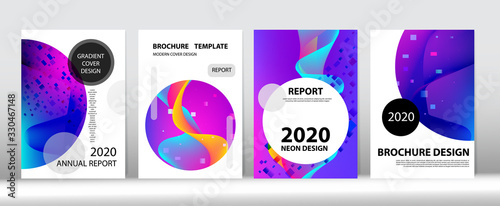 Big Data Tech Neon Magazine. Grunge Geometric Music Background 3D Flow Shapes Minimal 