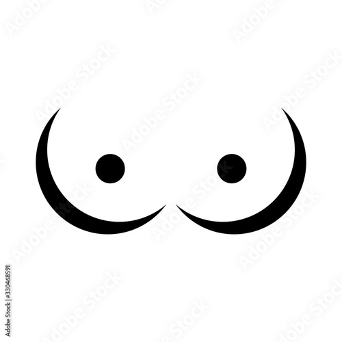 boobs. vector Simple modern icon design illustration.