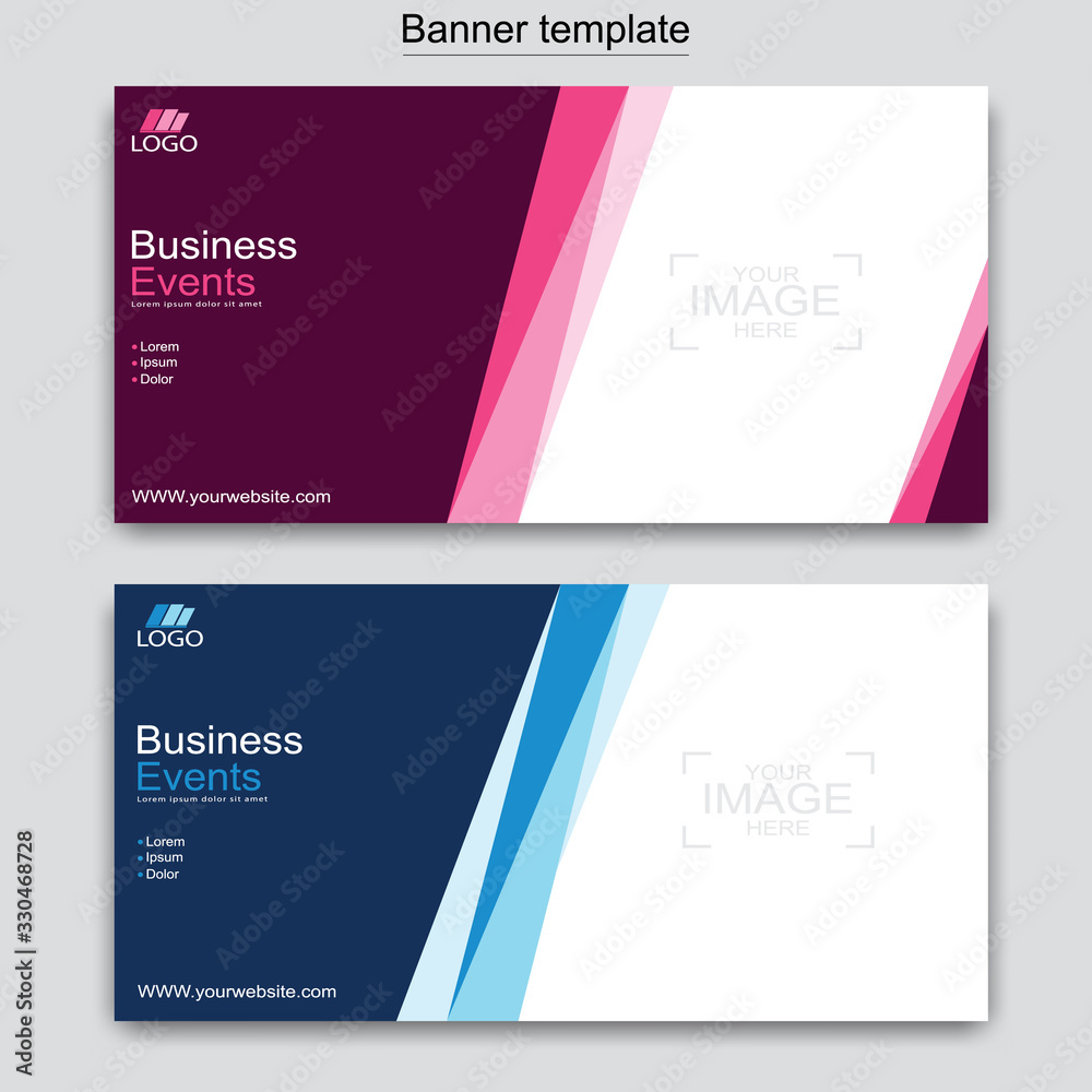 Fototapeta premium Abstract business banner template design.