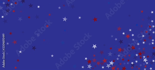 National American Stars Vector Background. USA President's 4th of July Memorial Veteran's Labor Independence 11th of November Day 