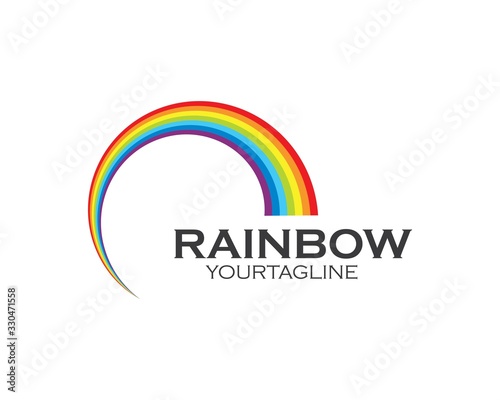 rainbow logo icon vector template