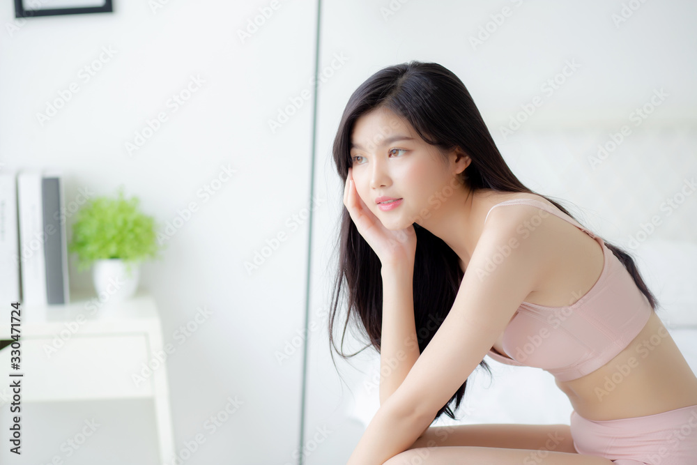 Beautiful portrait young asian woman sexy in underwear figure fit relax with seductive in bedroom, beauty asia girl body slim in lingerie confident and happy stand in bedchamber, lifestyle concept. Beautiful portrait young asian woman sexy in underwear figure fit relax with seductive in bedroom, beauty asia girl body slim in lingerie confident and happy stand in bedchamber, lifestyle concept.