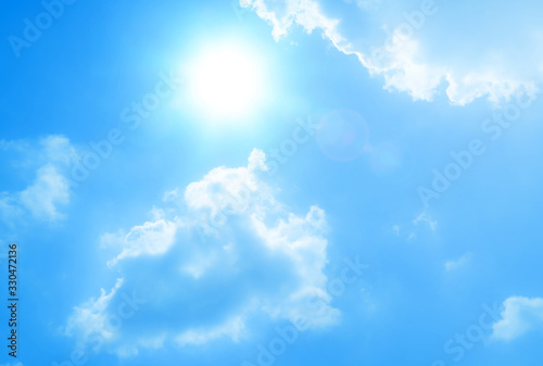 blue sky with beautiful natural white clouds
