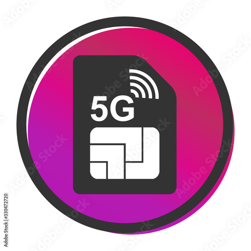 Sim card icon isolated on white background. Sim card  mobile slot . Smart design