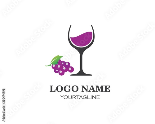 wine glasses toasting logo icon vector