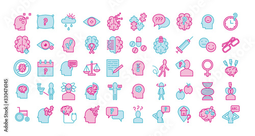 bundle of alzheimer set icons