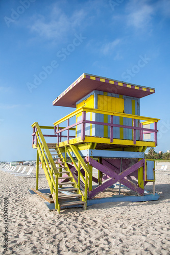 Colorful Lifeguard Station Miami Beach © Sunnydays