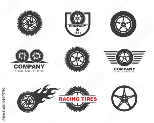 tire icon logo illustration vector template